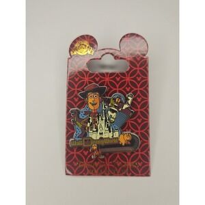 WDW Toy Story Characters with Castle Disney World Parks Pin Trading Woody Buzz